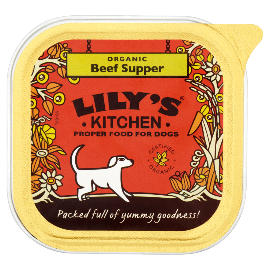 General Household Lily's Kitchen Organic Beef & Spelt Dinner For Dogs - 150g