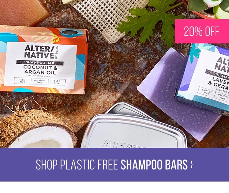 20% off Plastic Free Shampoo Bars*