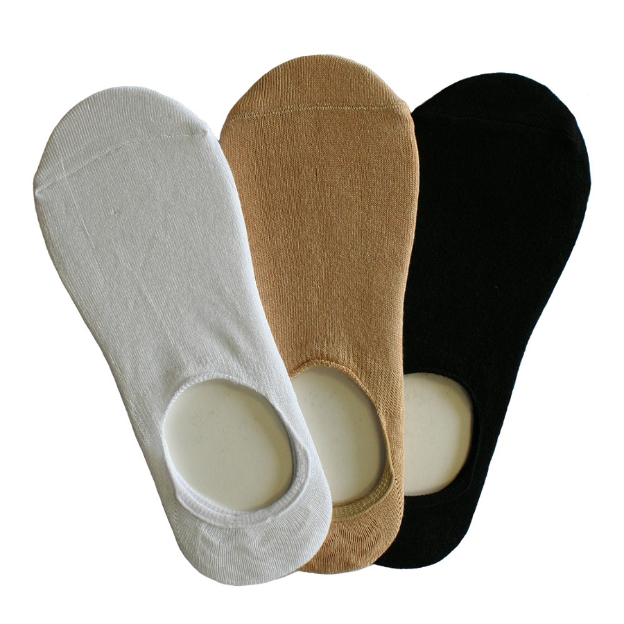 Womens Invisible Bamboo Shoe Liner Socks - Size 4-7 - Natural ...