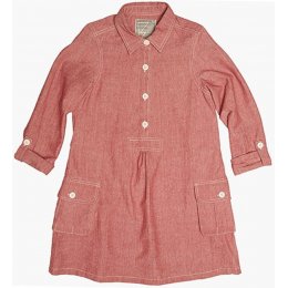 The Fableists Organic Smock Tunic Dress - Red