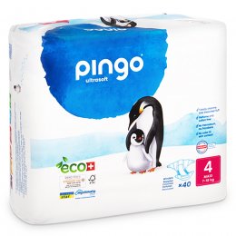 Pingo Ecological Disposable Nappies - Maxi - Size 4 - Pack of 40