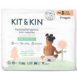 Kit & Kin Disposable Nappies - Maxi Size 3 - Pack of 34