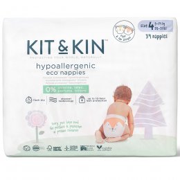 Kit & Kin Disposable Nappies - Maxi+ Size 4 - Pack of 34