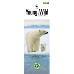 WWF Young & Wild 2022 Slim Wall Calendar