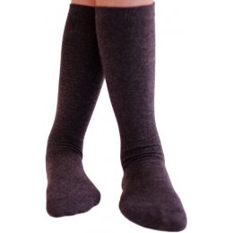 Organic Cotton Grey Knee High Socks