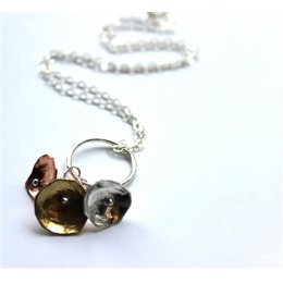 LA Jewellery Recycled Nectar Necklace on a Silver Chain