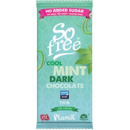 Plamil So Free No Added Sugar Cool Mint Dark Chocolate Bar - 80g