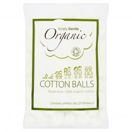 Simply Gentle Organic Cotton Wool Balls - Pack of 100