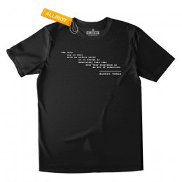 All Riot Albert Camus Rebellion Organic T-Shirt - Black
