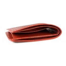 Elvis & Kresse Reclaimed Firehose Billfold Wallet with Coin Pocket - Red