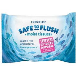Natracare Safe to Flush Moist Tissues - 30 Wipes