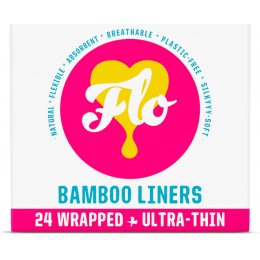 FLO Natural Bamboo Daily Ultra Thin Panty Liners - Pack of 24