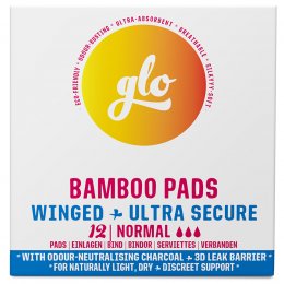 GLO Bamboo Pads with Wings for Sensitive Bladder - 12 pads