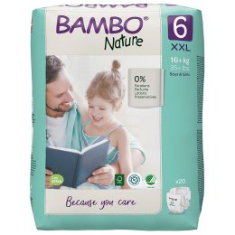 Bambo Nature Disposable Nappies - XL Plus - Size 6 - Pack of 20