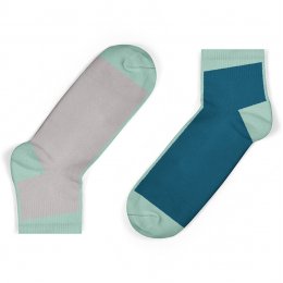 Unisock Kids Grey & Legion Blue Contrast Ankle Socks