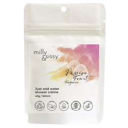 Milly & Sissy Zero Waste Shower Crème Refill Sachet - Passion Fruit - 40g