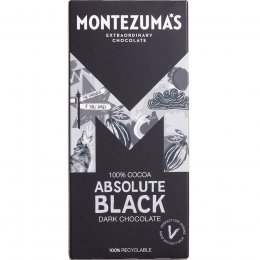 Montezumas Absolute Black 100 percent  Cocoa Chocolate Bar - 90g