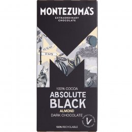 Montezumas Absolute Black with Almonds Chocolate Bar - 90g