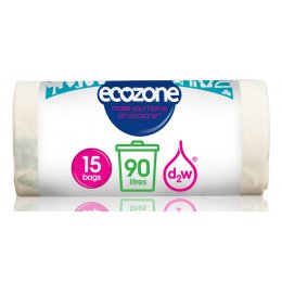 Ecozone Biodegradable Bin Liners - 90L - Roll of 15