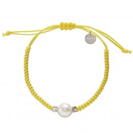 Kashka London Adira Fresh Water Shell Friendship Bracelet - Yellow