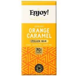 Enjoy Orange Caramel Filled Chocolate Bar - 70g