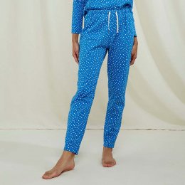 People Tree Blue Heart Print Pyjama Trousers