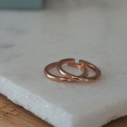 About Me Jewellery Rose Gold Stacker Rings - Set of 2