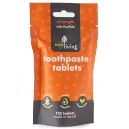 ecoLiving Toothpaste Tablets - Orange Fluoride - 125 tabs