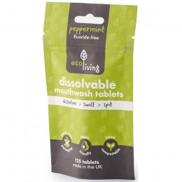 ecoLiving Dissolvable Mouthwash Tablets - Peppermint Fluoride Free - 125 tabs
