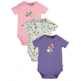 Frugi Hedgerow Bird Super Special Body - Pack of 3