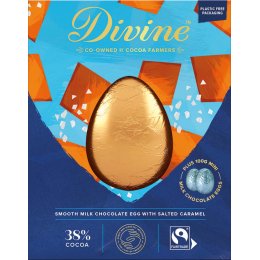 Divine Luxury Milk Chocolate Salted Caramel Easter Egg with Mini Eggs - 260g