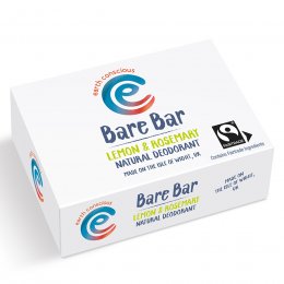 Earth Conscious Bare Bar Natural Deodorant - Lemon & Rosemary - 90g