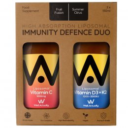 Well Actually Immune Defence Duo - Liposomal Liquid Vitamin C & Vitamin D3 K2 - 2 x 150ml