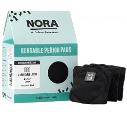 NORA Reusable Black Liners - Pack of 3