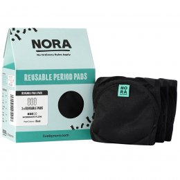 NORA Reusable Black Pads - Moderate - Pack of 3