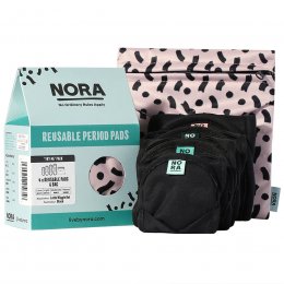 NORA Reusable Pads Black Latte Try Me Pack - Pack of 5