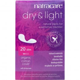 Natracare Organic Cotton Dry & Light Incontinence Pads - 20