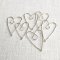LA Jewellery Recycled Silver Heart Page Savers - Set ot 6