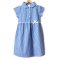 Organic Cotton Blue Gingham Summer Dress - 8yrs Plus