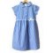 Girls Gingham Checked Summer School Dress - Blue - 3yrs Plus