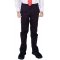 Boys Classic Fit School Trousers With Adjustable Waist - Black - 11yrs Plus
