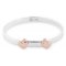 Kashka London Childrens Girls Want To Have Fun Small Silver & Rose Gold Bangle