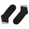 Unisock Kids Black Ankle Socks with Grey Angled Cuff