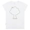 Women's Cut Out Tree T-Shirt - White