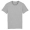 Organic Cotton Round Neck Heather T-Shirt - Light Grey