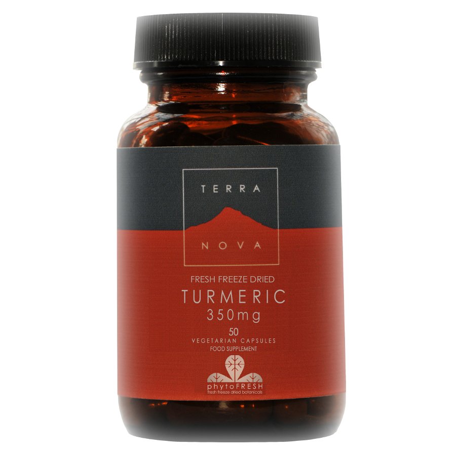 Terranova Vegan Organic Turmeric Root Supplement 350mg - 50 Capsules ...