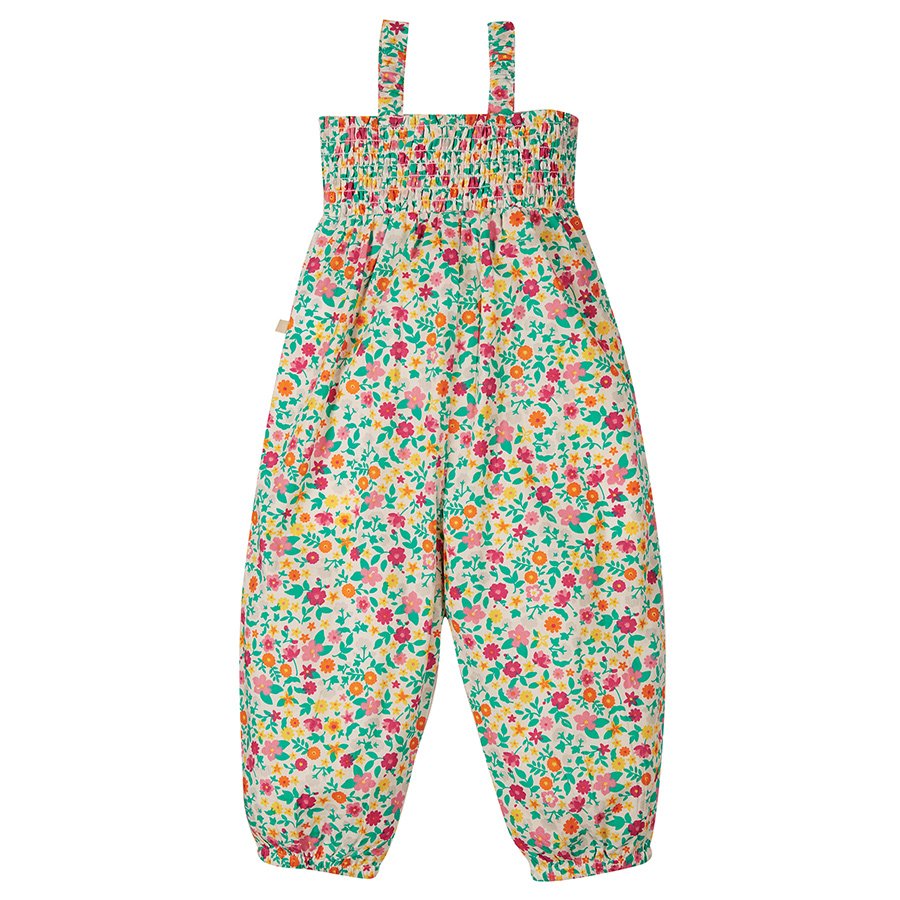 Frugi Ditsy Flower Valley Safia Smocked Dungaree - Frugi